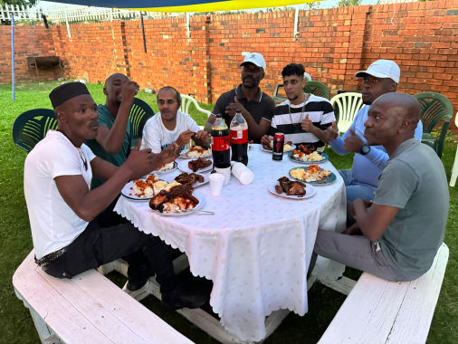 Time to enjoy the food with fellow members
